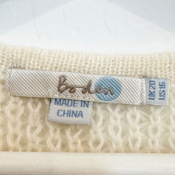 Boden Mohair Blend Open Knit Colorblock Pullover Sweater Winter Preppy Casual 16 - Picture 4 of 6